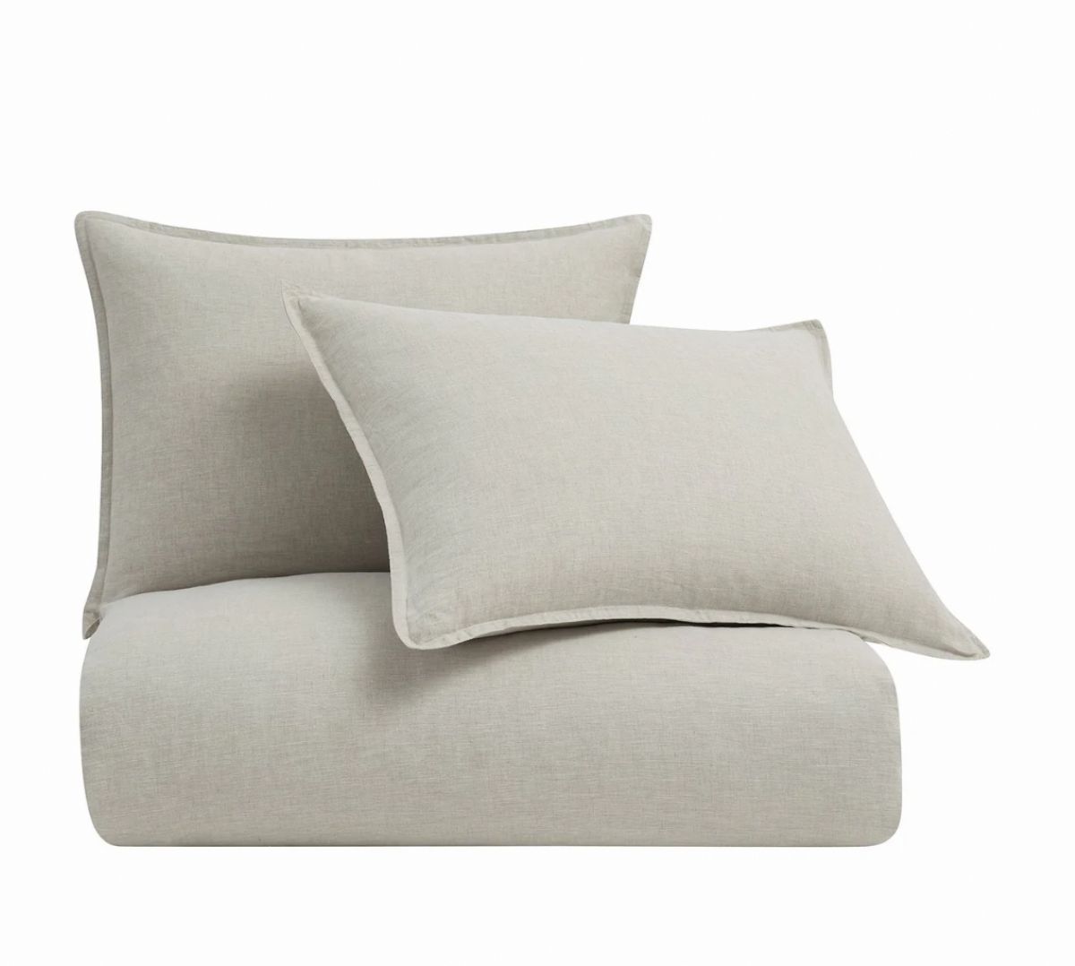 100% European Flax Linen Duvet Cover Set - Full/Queen (natural) - Image 2