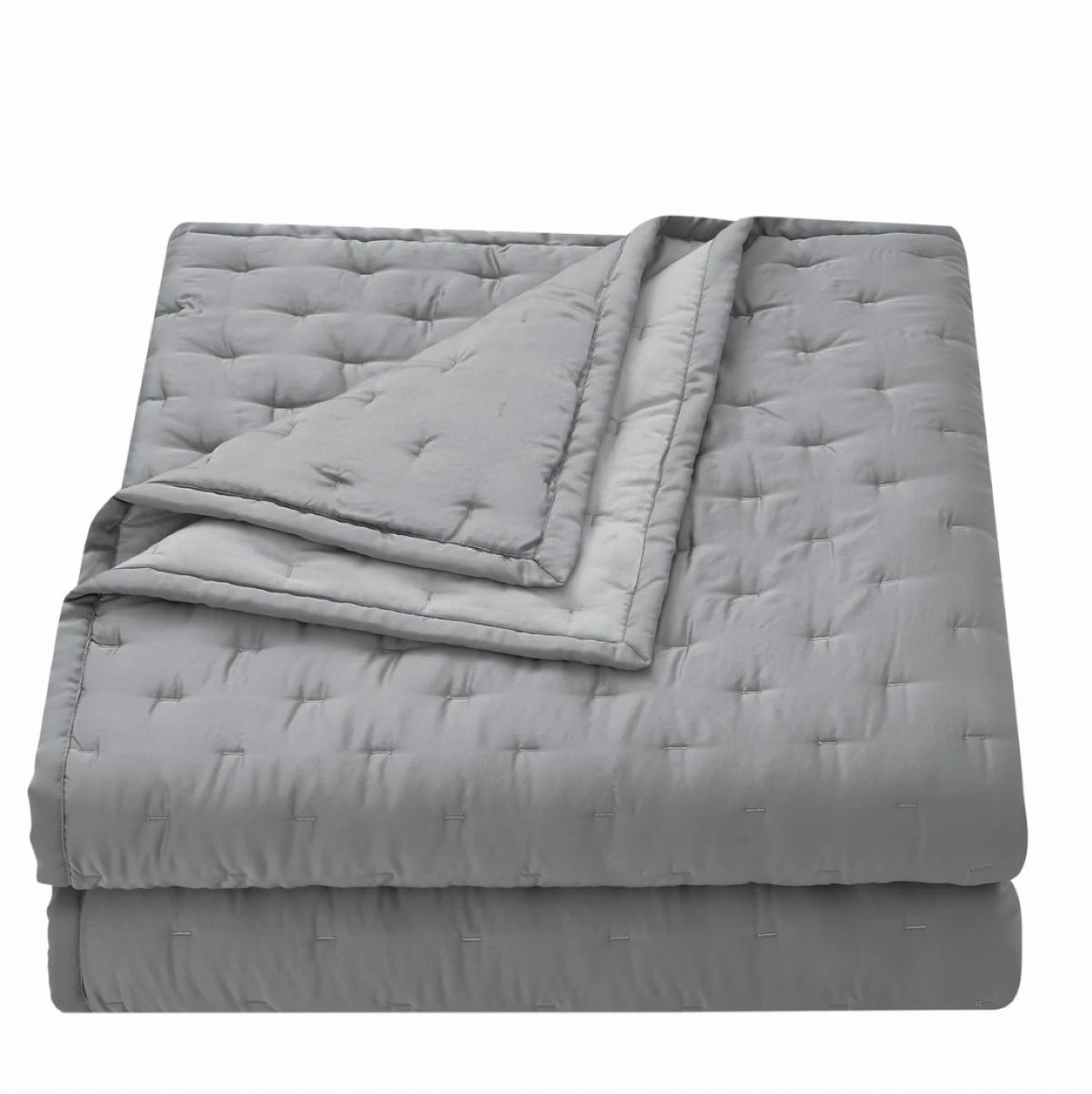 Eucalyptus Pintuck Quilt Set - Full/Queen (gray) - Image 3